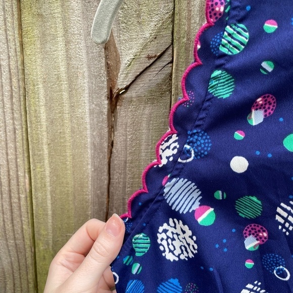 Modcloth Scalloped Geometric Circle Print Babydoll Tank Top - Picture 8 of 8